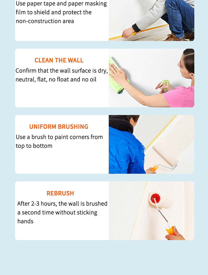 Interior Wall Latex Paint for Home Renovation and Repair, Water-Based Coating for Eco-Friendly Wall Renovation and Color Change