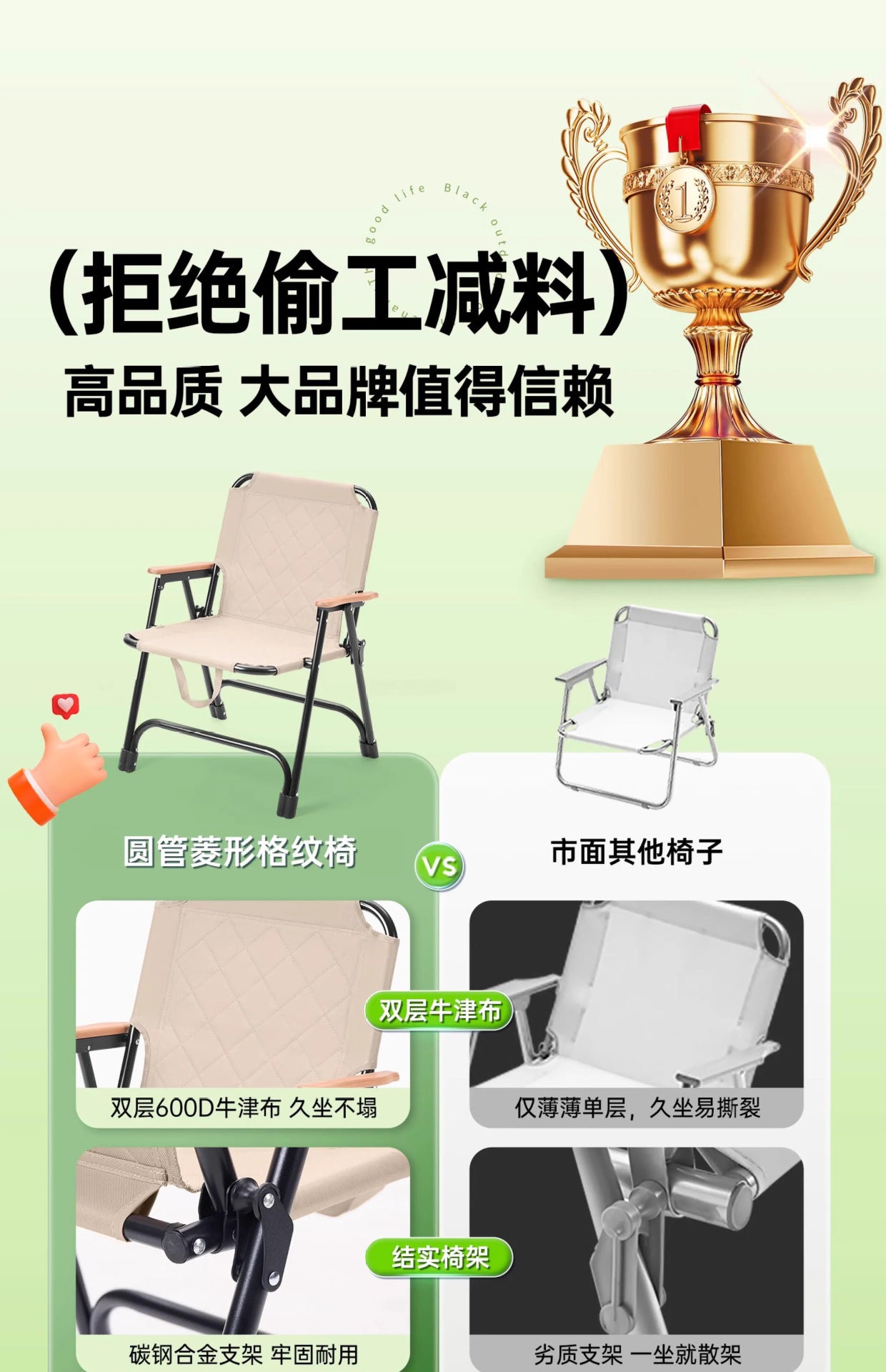 Foldable Chair Outdoor Stall Chair Autumn Winter Quilted Kermit Chair Picnic Chair Portable Table Chair Beach Chair Camping Chair