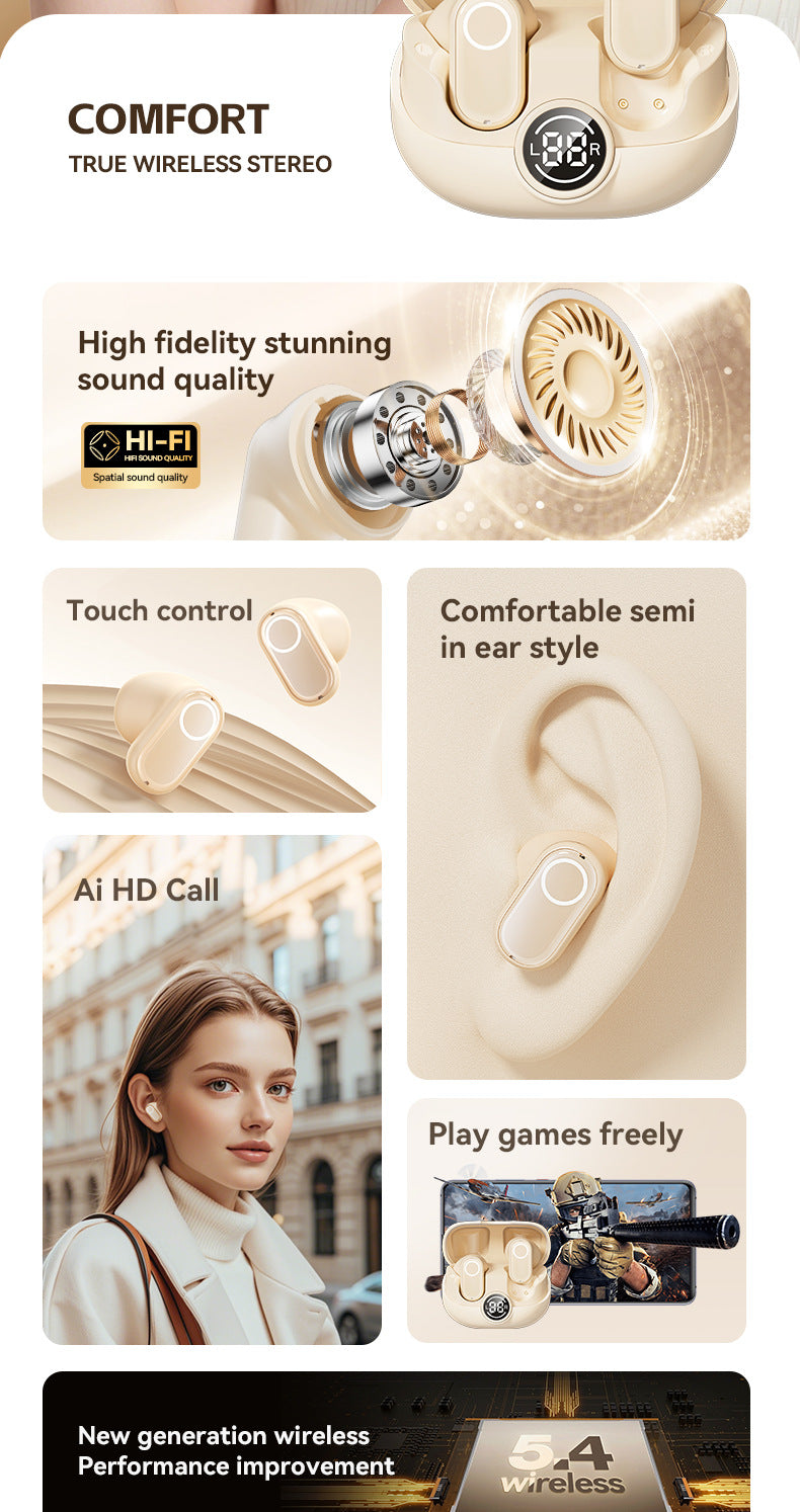 Popular M89Short handle in-ear high-quality sound bone conduction wireless Bluetooth earphones