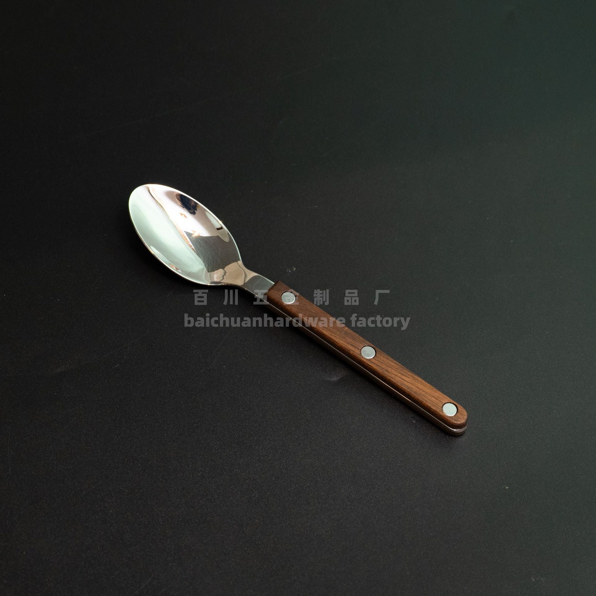 French Style Solid Wood Walnut Handle Western Cutlery Stainless Steel Knife Fork Spoon Wholesale Household Kitchen Western Restaurant