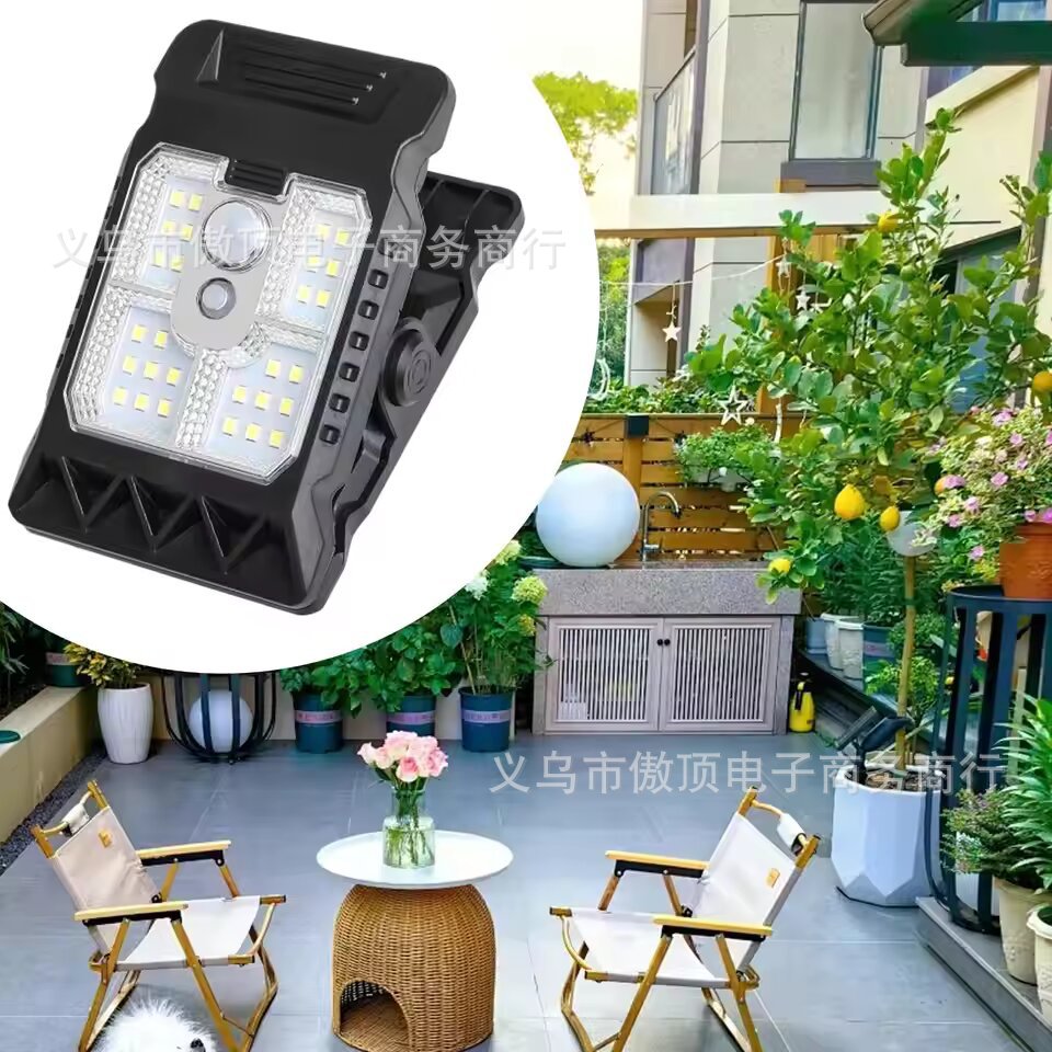 Solar Clip Light Human Body Sensing Outdoor Garden Light Garden Lighting Solar Fence Light Wall Light