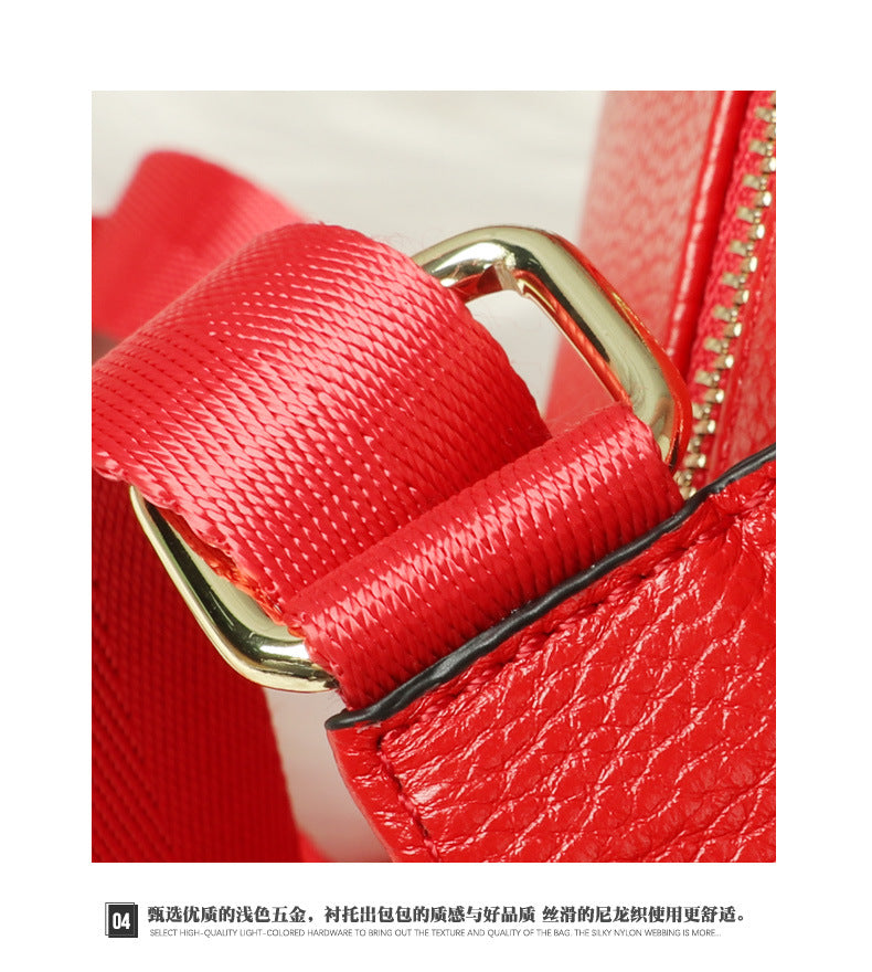 New Fashion Printed Women's Backpack Soft Leather Versatile Large Capacity Student School Bag Mom Travel Bag