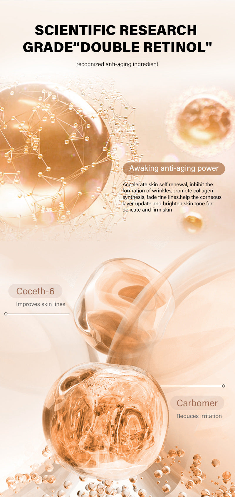 In Stock Universal Retinol Moisturizing Repair Cream Hydrating Anti-Wrinkle Firming Oil Control Skin