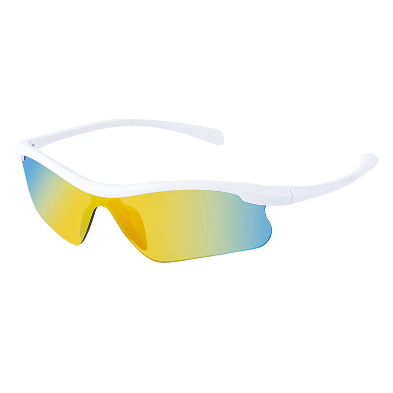 European and American Style Half-Frame Cycling Sunglasses Windproof Sunglasses for Women Personalized Outdoor Sports Running Glasses Eye Protection for Men