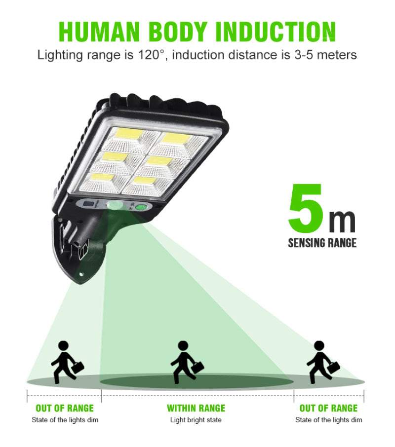 New Outdoor Solar Street Light Waterproof Sensor Garden Light Rotatable Stand Garden Light Wall Light New Rural Area