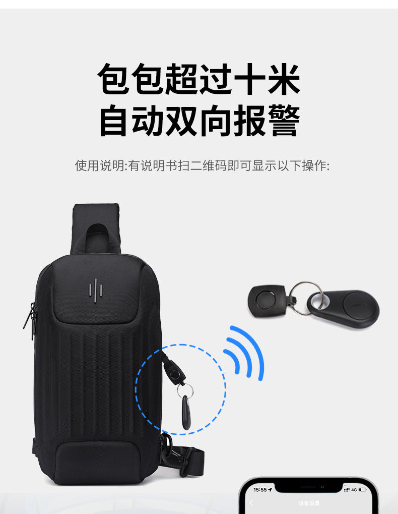 ozuko New Men's Chest Bag Casual Versatile Crossbody Bag Waterproof Anti-theft Men's Bag Crossbody Bag High-end Feel