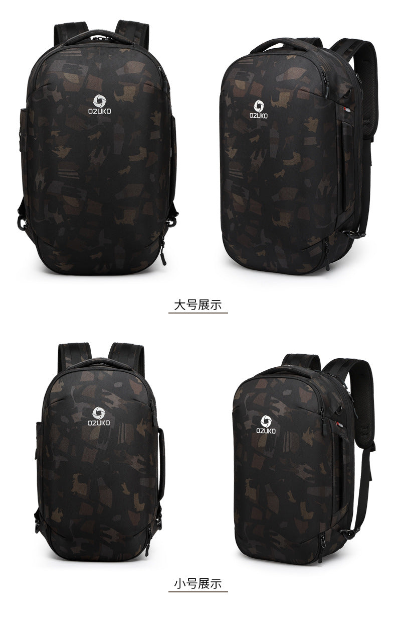 ozuko Business Backpack Men's Computer Backpack Large capacity simple trendy waterproof travel commuter bag