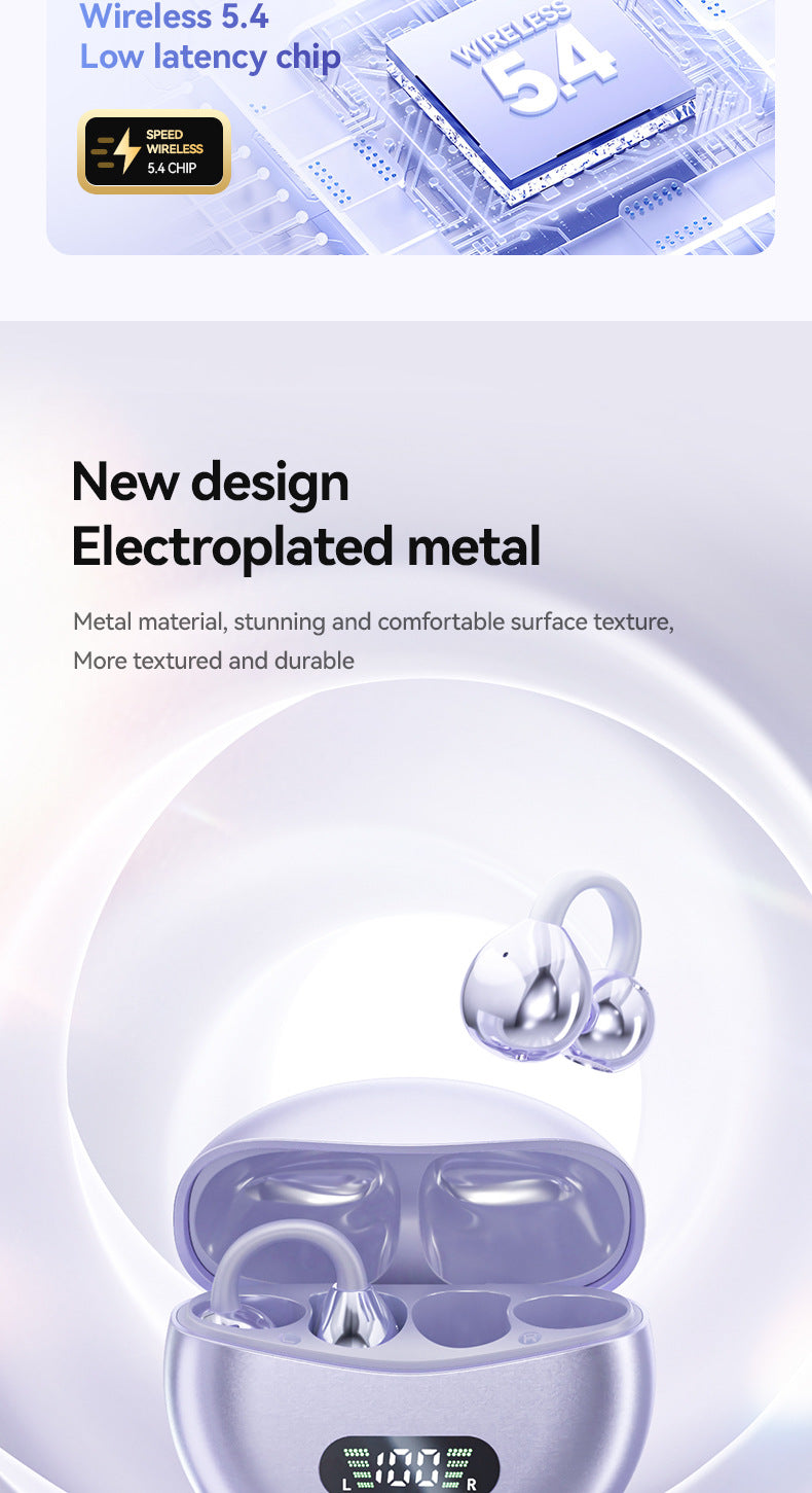 M79Popular AI Smart Translation Bluetooth Earbuds Clip-on High-Quality Bone Conduction Wireless Bluetooth Earbuds