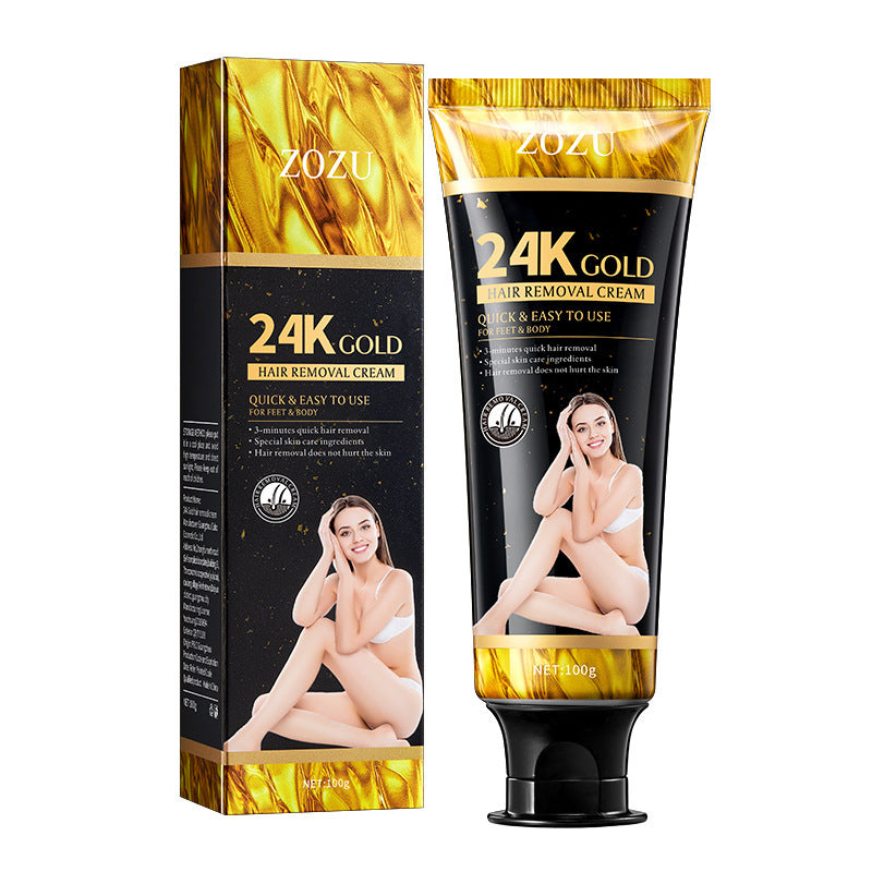 24K Gold Hair Removal Cream ZOZU Non-irritating Hair Removal Cream Wholesale for Cross-Border Trade