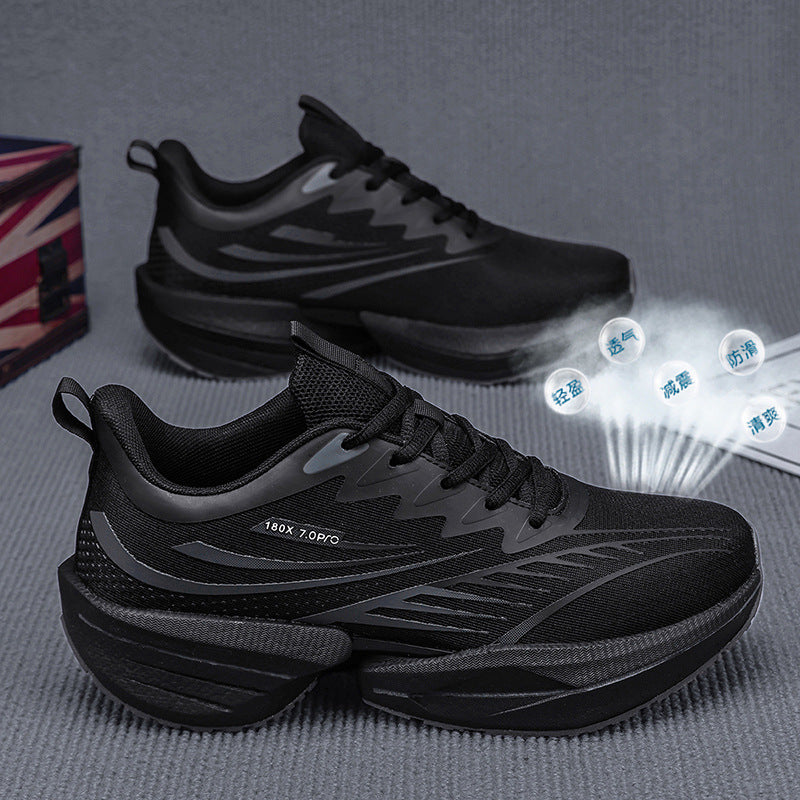 ROANK Men's Running Shoes Ultra-Light Sports Shoes for Teenagers Non-Slip Thick Sole Height Increasing Running Shoes for Middle School Students