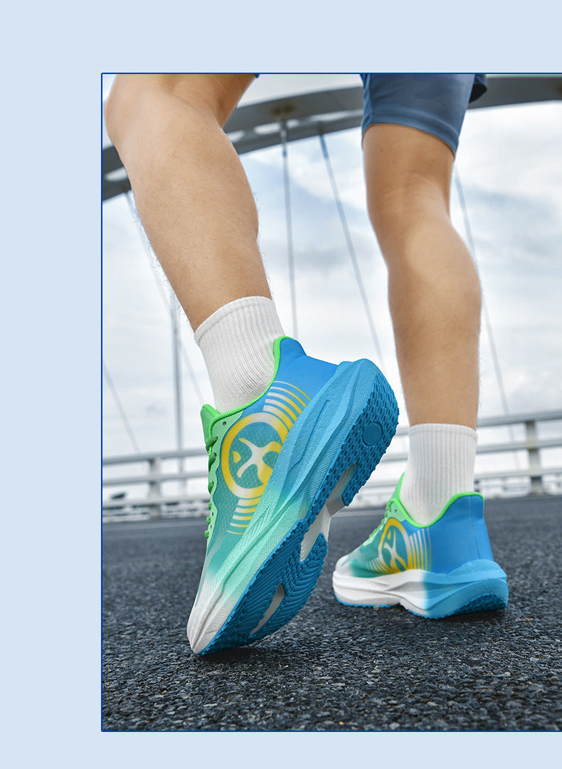 Massk New2025Carbon Plate Popcorn Bottom Running Shoes Men's Marathon Children's Sports Shoes Training Shoes