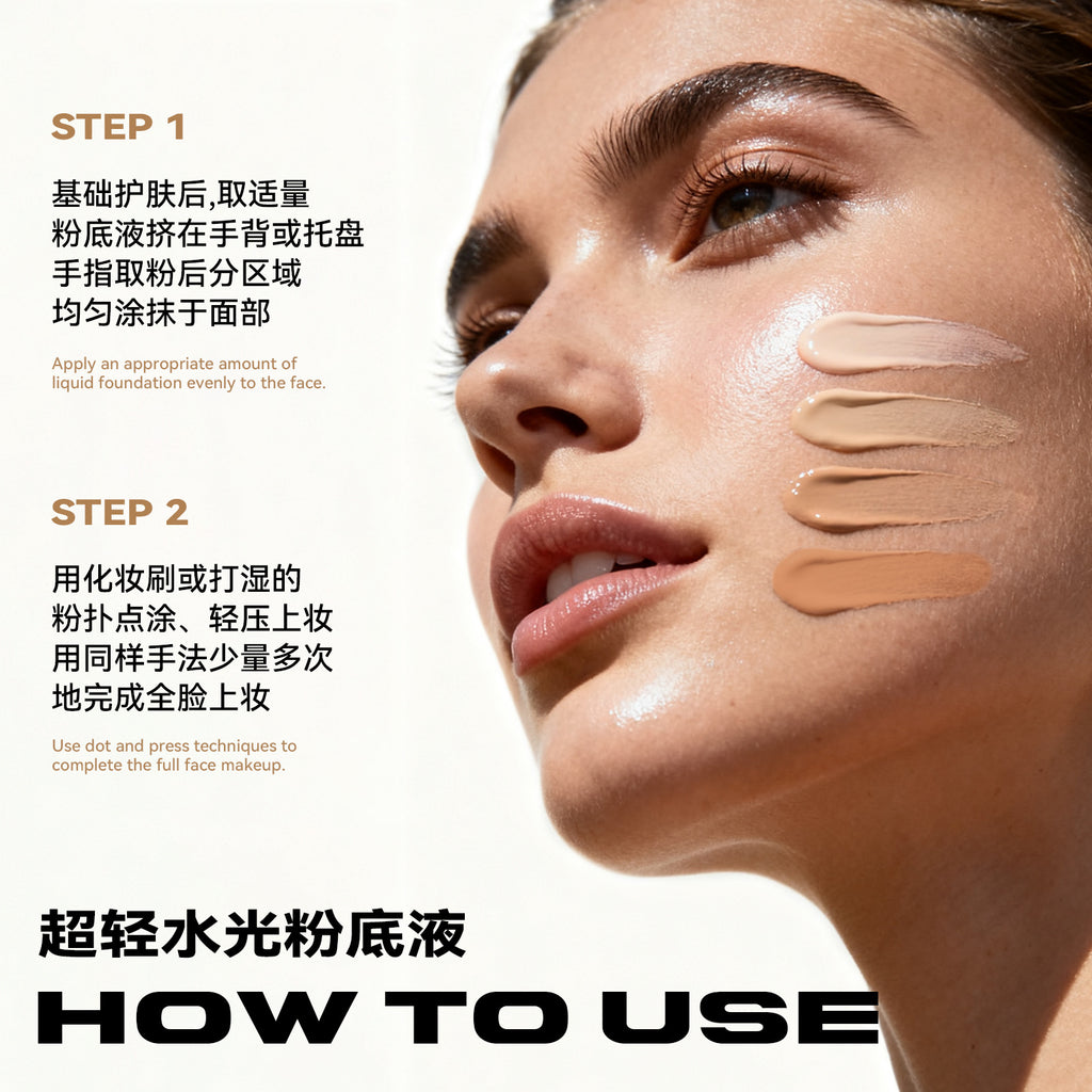 New Product Hydrating Foundation Liquid Moisturizing Long-lasting Concealer Brightening Hydrating Waterproof Sweatproof Non-cakey bb Frost