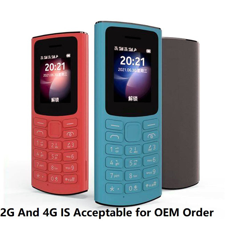 Mobile Phone105 2021Elderly Phone Wholesale Dual-SIM Feature Phone with Straight Buttons for Seniors