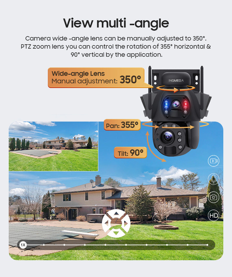 In-stock Solar Camera Dual Lens4G Outdoor HD Surveillance202x Zoom Camera Intelligent Surveillance