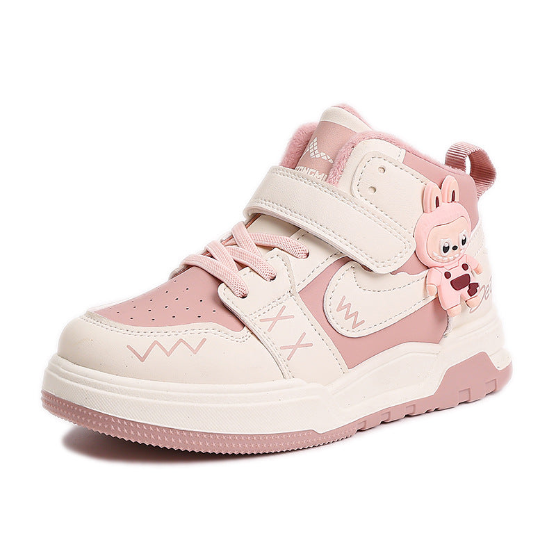 Fashion Doll Labubu Girls' Shoes Princess Shoes2025New Autumn Children's Soft Sole Casual Sports Shoes