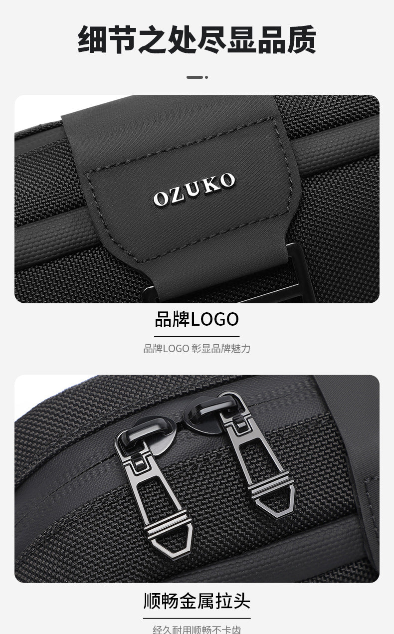 Men's Crossbody Bag High-End Single Shoulder Bag Portable Small Bag Waterproof Oxford Cloth Mini Men's Bag Trendy Style