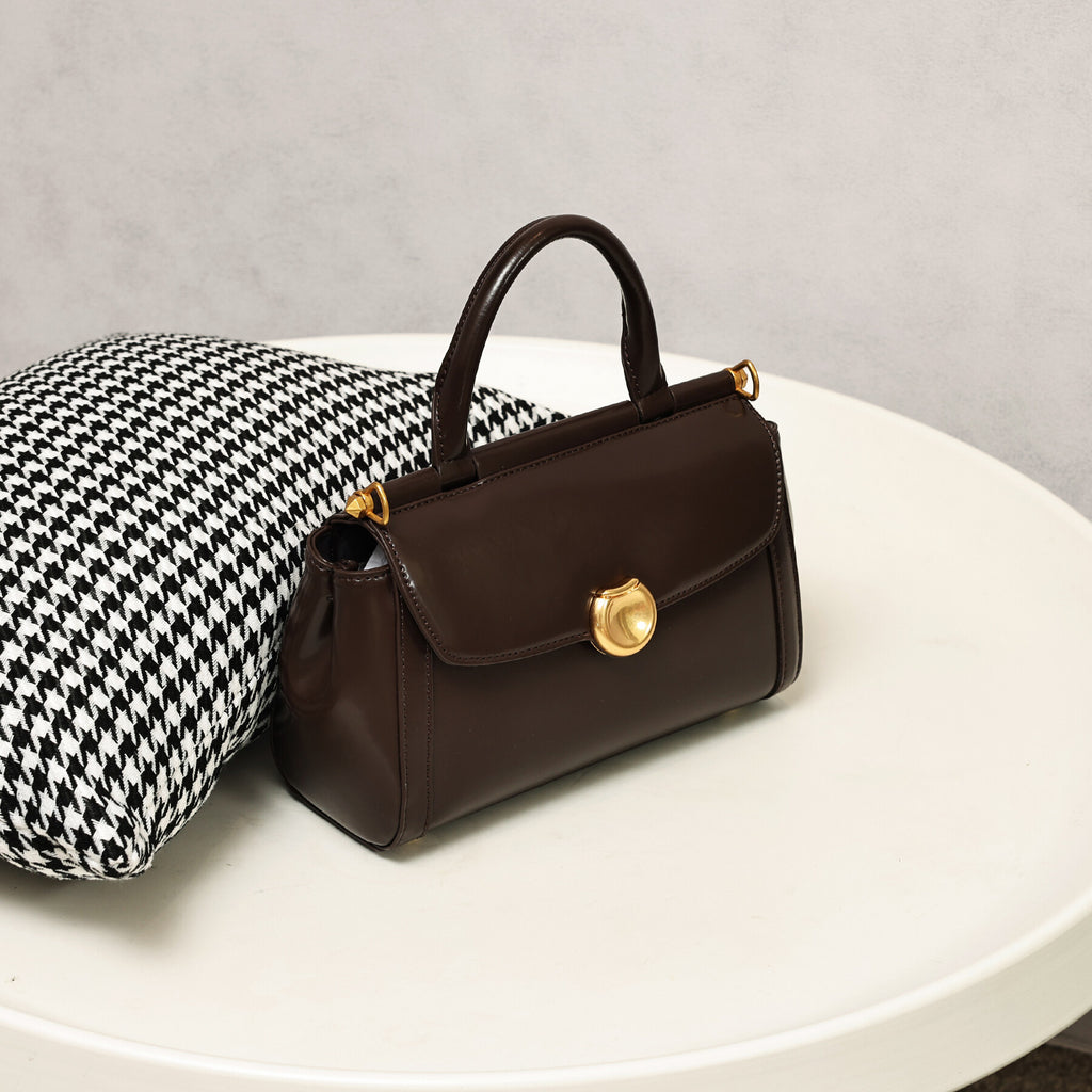 Vintage Simple Small Square Bag2025New Korean Style Personality Single Shoulder Bag Casual Crossbody Bag High-end Niche Handbag
