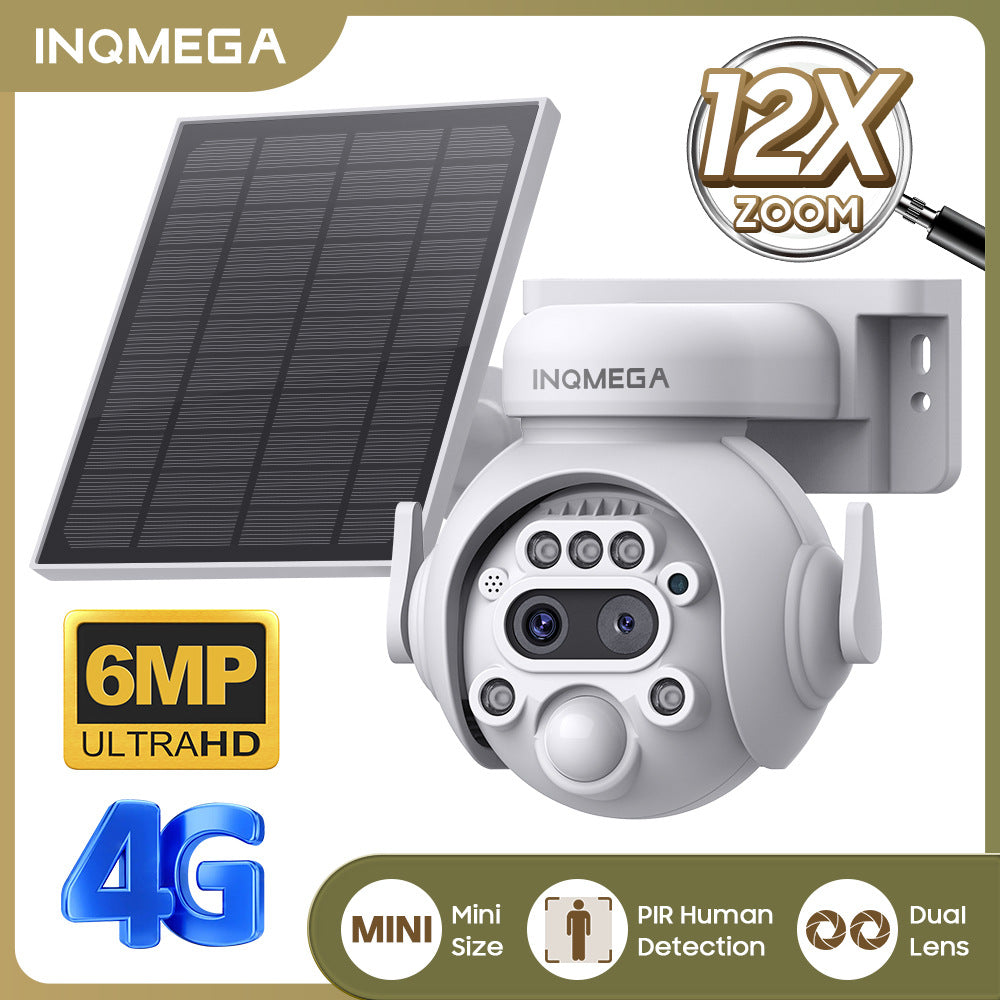 4G Solar Camera Camera6MP High Definition Full Color Camera122x Zoom Outdoor Surveillance Dome Camera