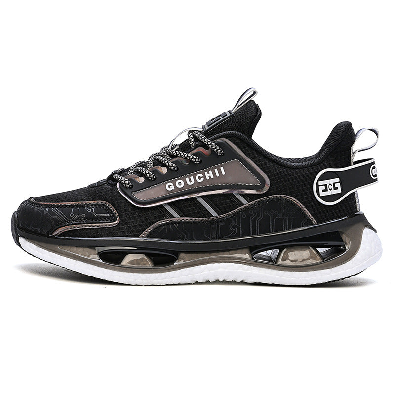 Autumn Hot-Selling Popcorn Rubber Non-Slip Wear-Resistant Sports Running Shoes Mesh Breathable Couple Trendy Casual Shoes