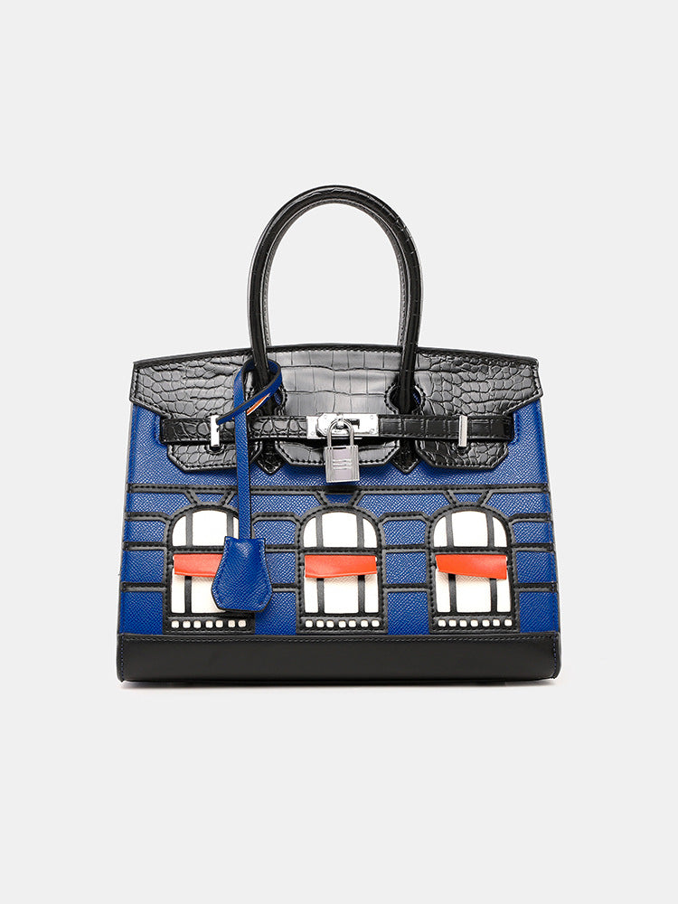 2024New Style House Bag Feel Platinum Bag Crocodile Pattern Casual Versatile Elegant Handbag Single Shoulder Crossbody Bag