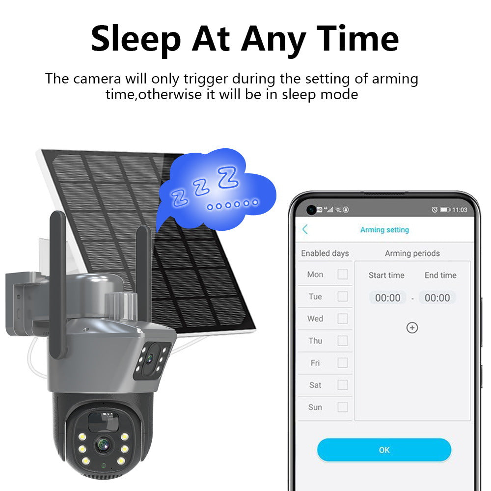 V380Solar Monitor Outdoor Dual Screen Binocular Camera4gsolarcamera Camera