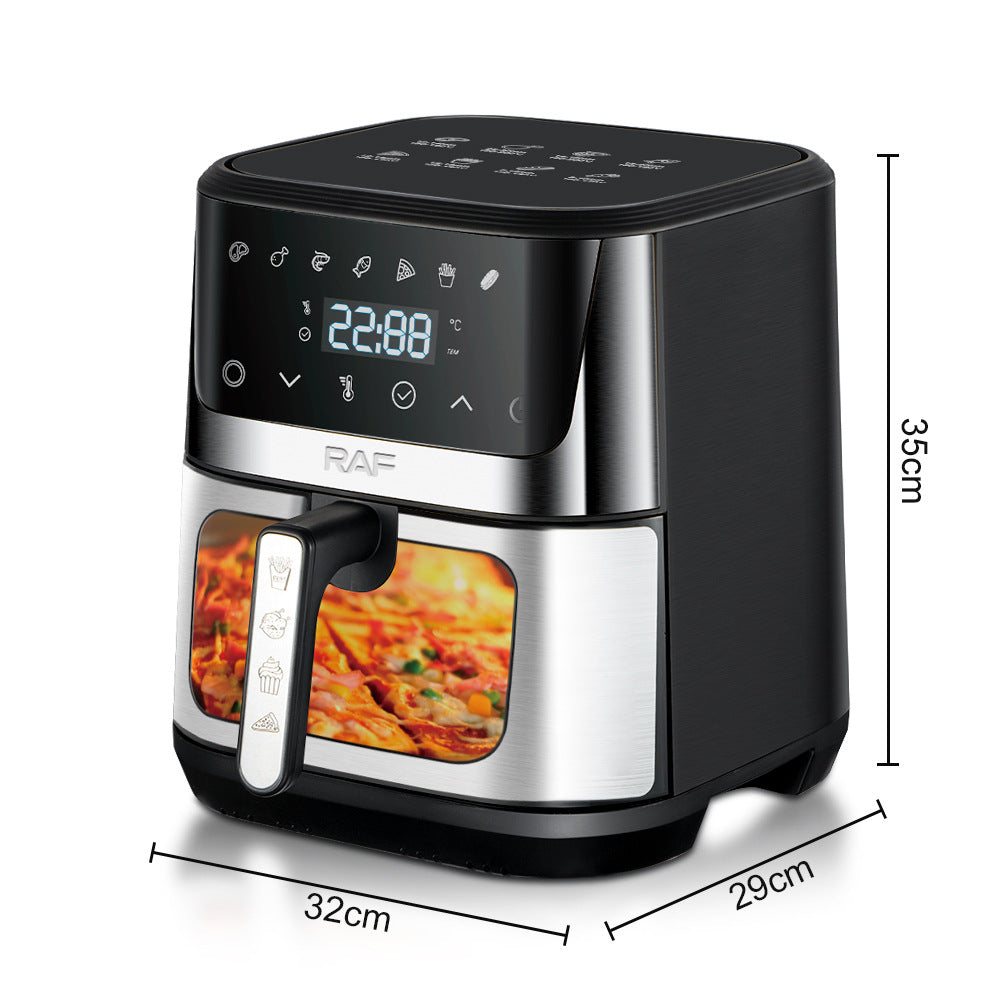 RAF European Standard Visible Air Fryer Household Multifunctional Electric Fryer8.5L Large Capacity Deep Fryer R5273