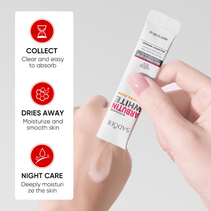 Arbutin Good Night Freeze Mask SADOER Niacinamide No-Rinse Sleeping Mask Strip Pack Cross-Border Wholesale