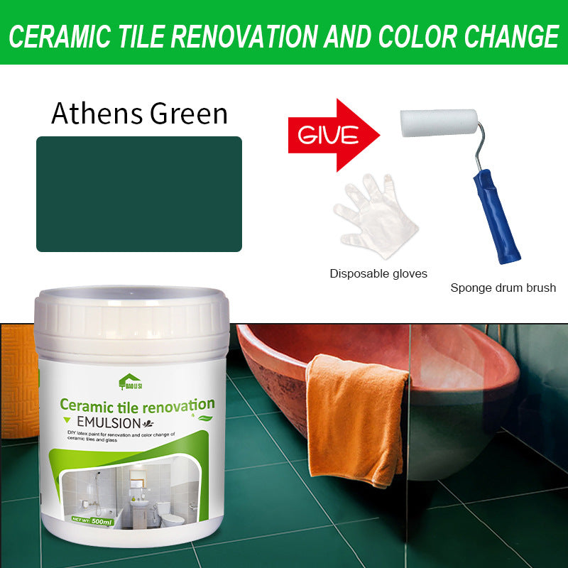 Water-based Tile Paint Bathroom Renovation Color Change Floor Coating Waterproof Wear-resistant Glass Latex Paint Mildew-proof