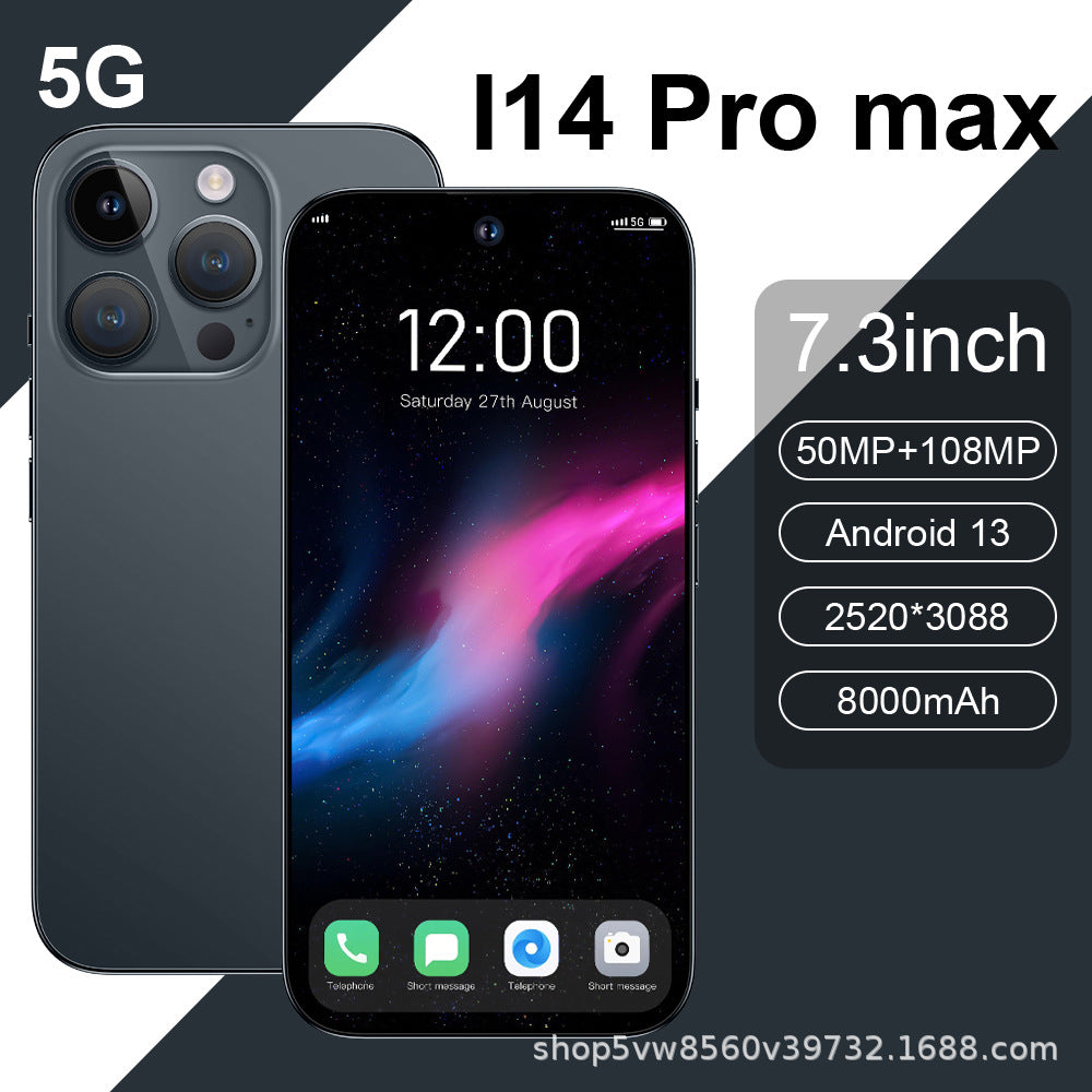 New Smartphone i15promax Large Screen Android Phone Direct Supply Overseas In-Stock All-in-One Machine