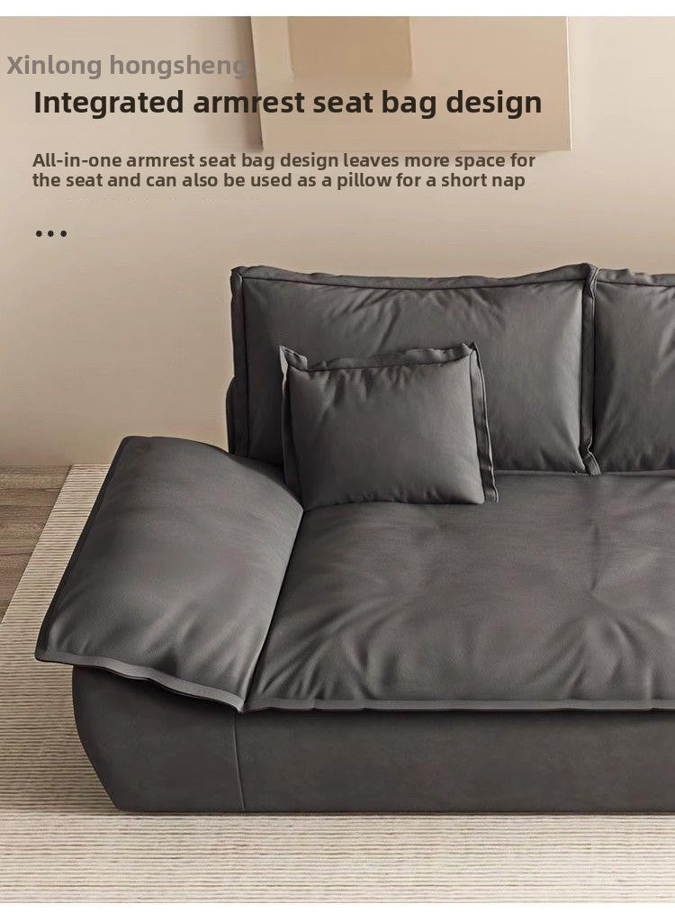 Italian Minimalist Sailboat Sofa Light Luxury Home Living Room Large Sofa Rental House Small Apartment Straight Row Fabric Sofa