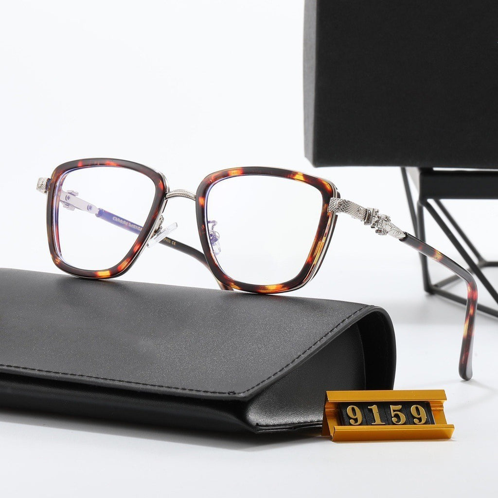 2024New Style Non-Prescription Glasses Fashionable Versatile Enhance Temperament Simple Yet High-End European and American Style9159