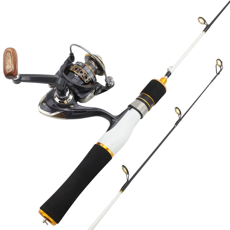 One piece58cm Ice Fishing Rod Spinning Reel Combo Winter Fishing Rod Set Boat Rod Valve Rod