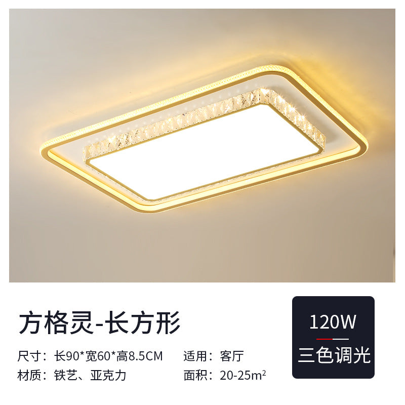 Wholesale Large Living Room Lamp2025New Year's Light Luxury Crystal led Ceiling lamp simple modern elegant bedroom lighting fixture