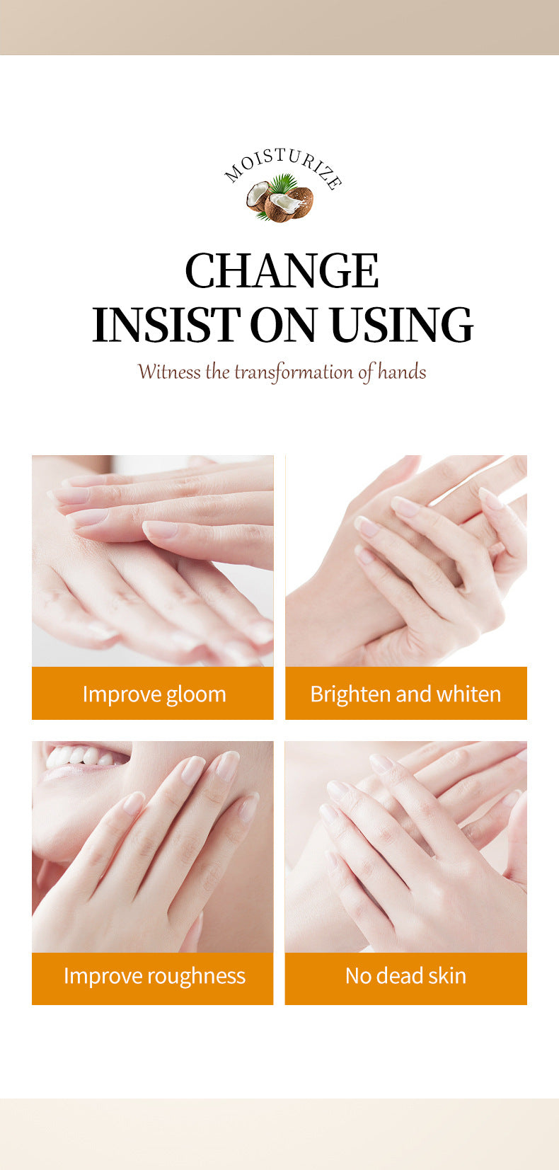 Coconut Hand Cream SADOER Hydrating, moisturizing, anti-chapping, nourishing hand cream for  foreign trade wholesale