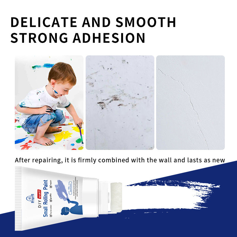 DIY Roller Paint Indoor Latex Paint Small Roller Brush Repair Paint Wall Repair Coating Small Roller Paint Water-Based