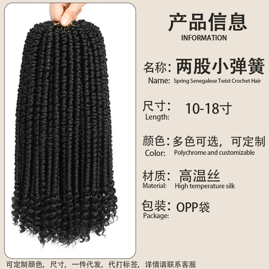 European and American African Synthetic Hair Braids Twist Hair Dreadlock Wig Passion Crochet Double Ponytail