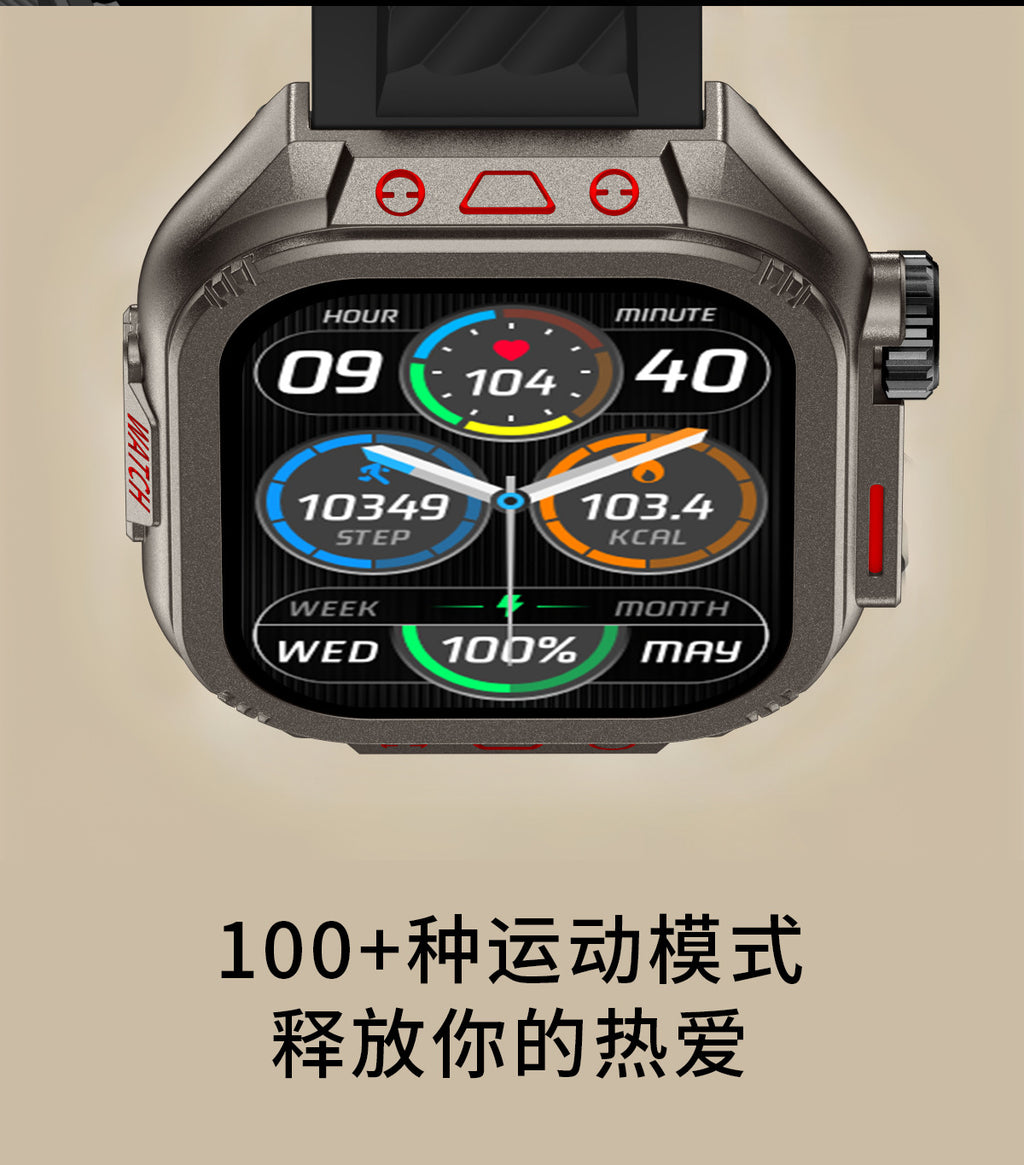 ZW10 Max Smart Watch Bluetooth Call True Heart Rate Step Sleep Monitor Flashlight Outdoor Three-Proof Sports