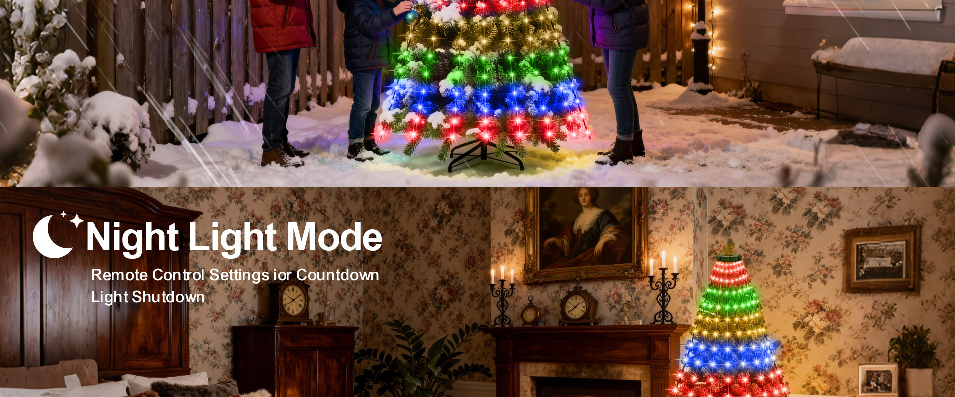 Christmas Tree Lights Christmas Garden Decoration Lights Colorful Lights String Lights Waterfall Tree Hanging Lights Christmas Bestsellers