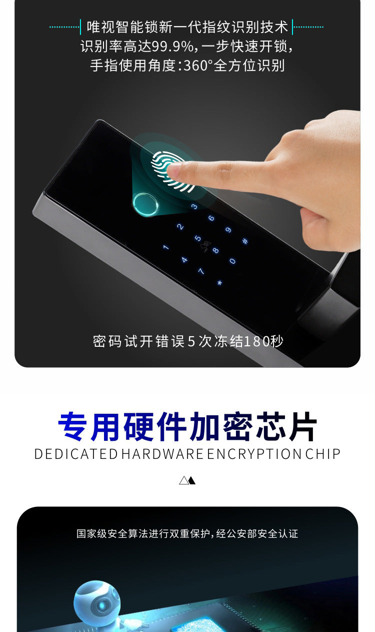 Bluetooth Fingerprint Lock Smart Door Lock Home Smart Lock Password Lock Anti-theft Door Remote Control Lock Electronic Door Lock Main Door Lock