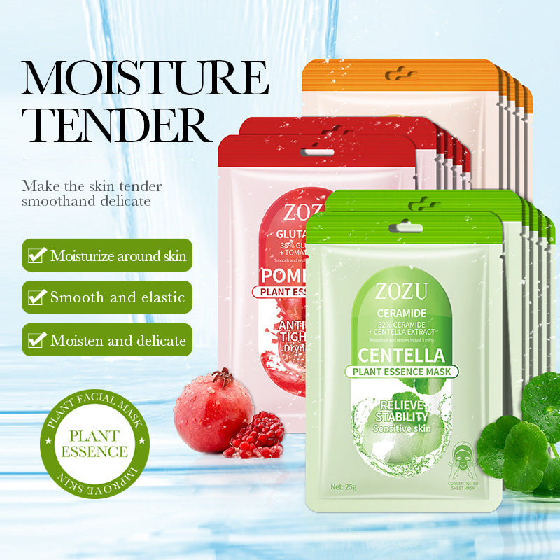 Cross-border Plant Face Mask25g ZOZU Hydrating and Moisturizing Red Pomegranate Nourishing Export Manufacturer Wholesale
