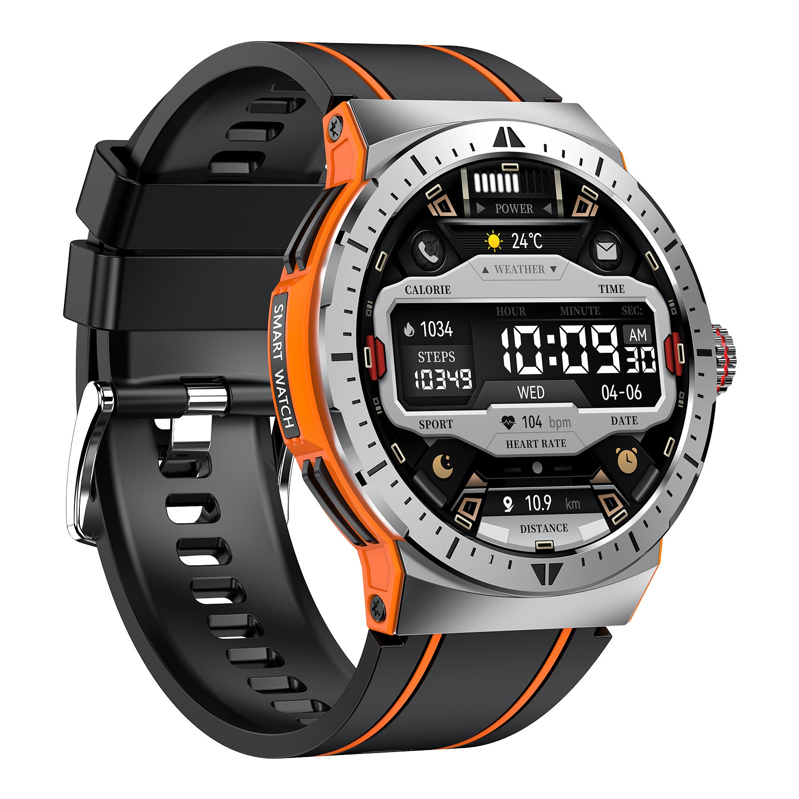 HK52Watch Bluetooth Call Heart Rate Monitoring Exercise Blood Oxygen Blood Pressure AMOLED Multi-Dial Switch Hot Sale