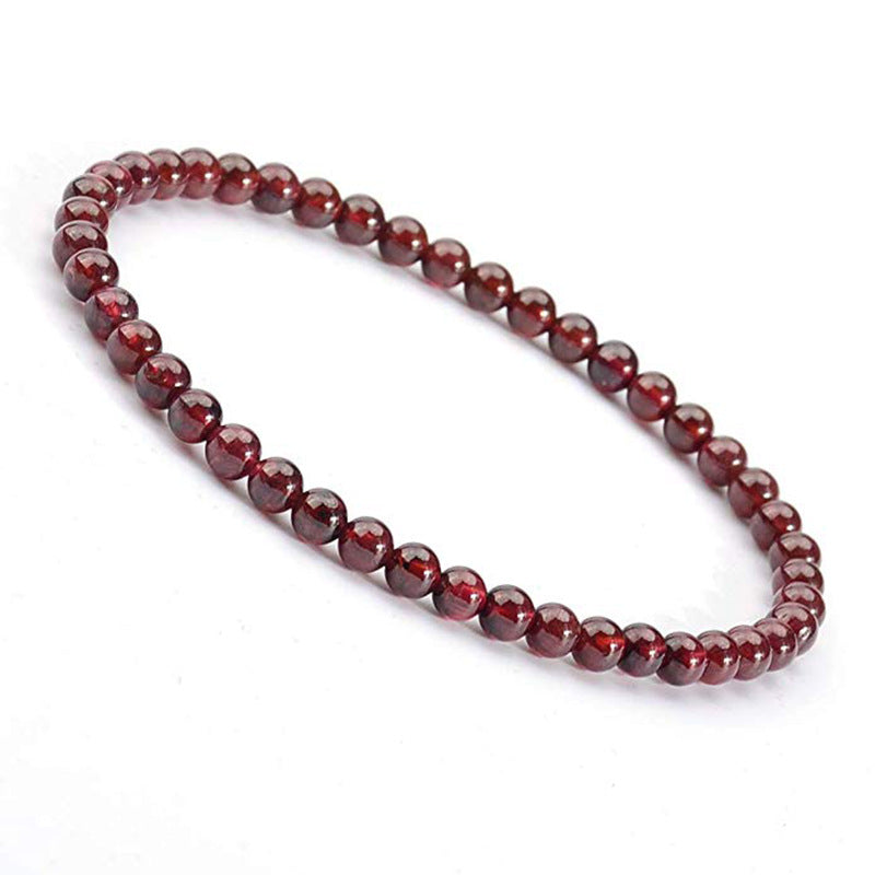 4mm Tiger Eye Stone Bracelet Small Natural Stone Striped Agate White Pine Beaded Moonstone Women's Bracelet