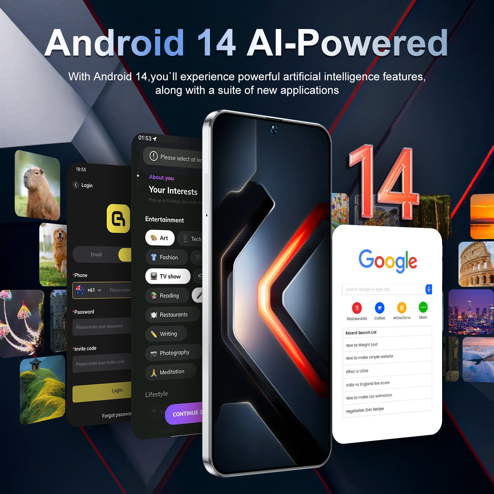 Popular GT 30 Pro Mobile Phone16+1TB Android7.3Inch Large Screen Hot Selling on AliExpress
