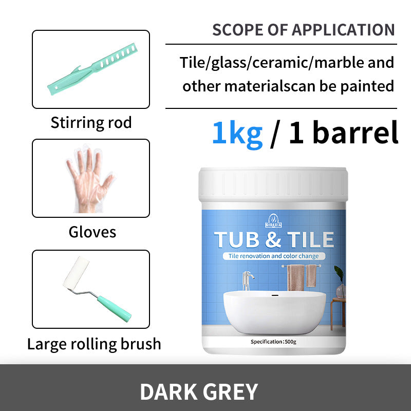 Tile Color Changing Paint Glass Ceramic Renovation Bathroom Water-Based Paint Indoor Tile Paint