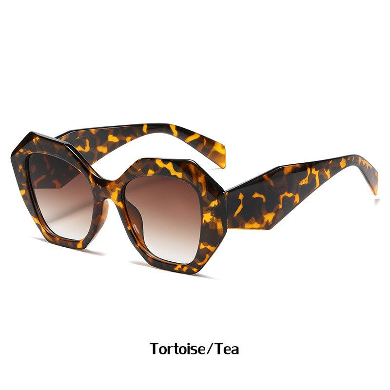 Sunglasses for Women New Irregular Frame Sunglasses for Women European and American Trendy Large Frame Sunglasses Sun Protection Glasses