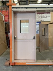 China Fire Doors Supplier Custom Hotel Room Wood Door Fireproof Smokeproof HPL Wooden Fire Resistant Doors for Hotel Project