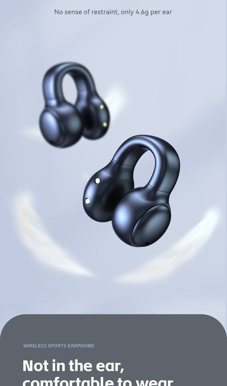 Popular M30Ear Clip Bone Conduction Sports High-End Ultra-Long Battery Life Wireless Bluetooth Earphones Wholesale