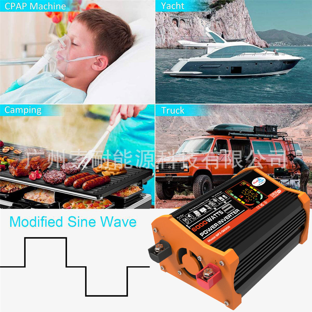 Vehicle Inverter500W 12V Turn110V/220V Intelligent Digital Display Double USB inverter Export