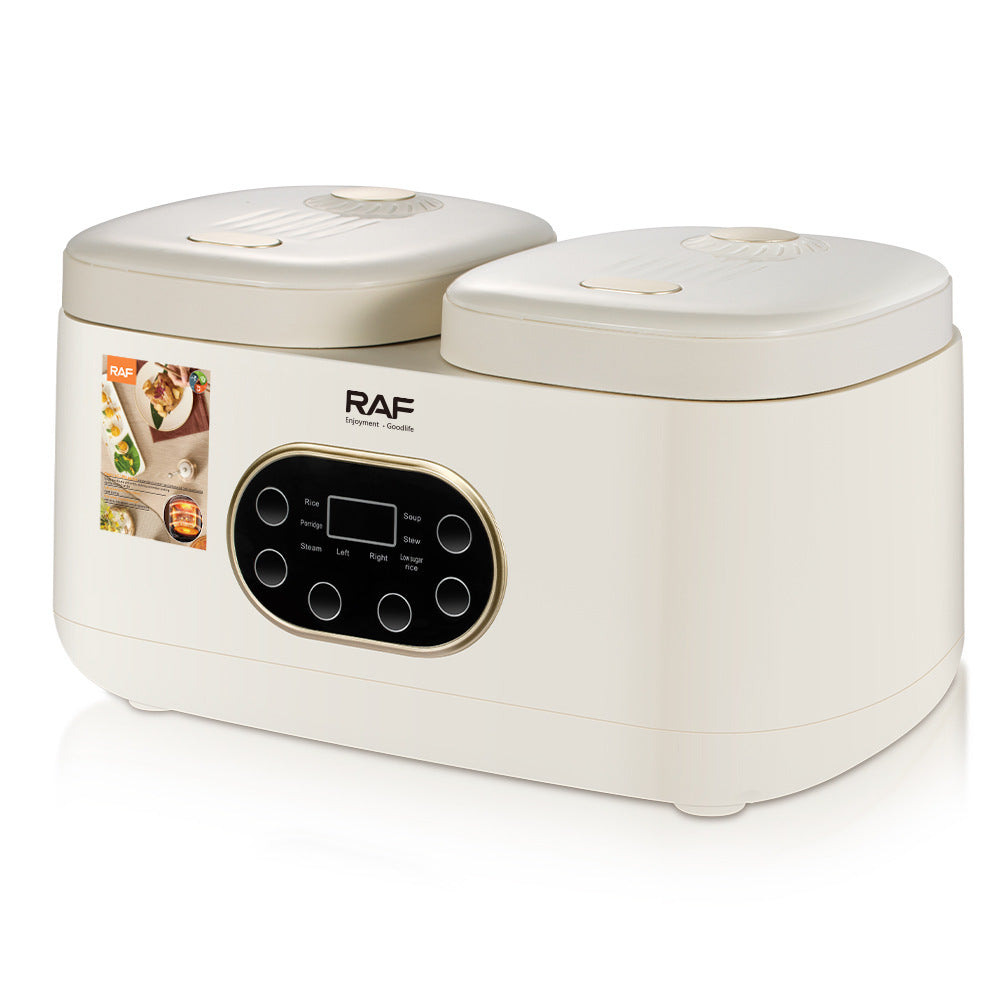 RAF European Standard Rice Cooker Smart2L Fully Automatic Health Care Household Stainless Steel Double Pot Multi-Functional R.5419