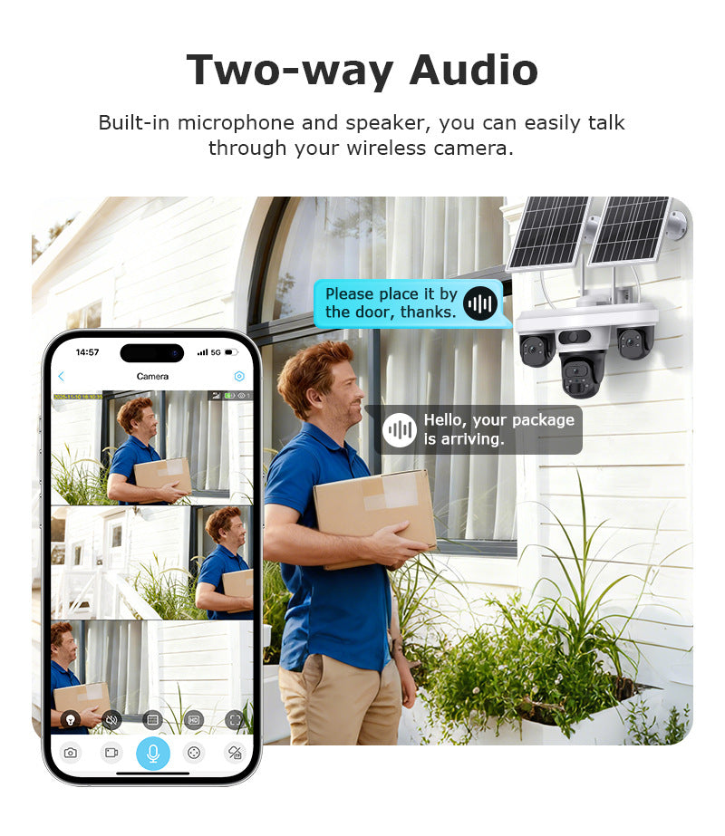 New Product AOV Solar Camera Trinocular Solar Camera9MP High Definition Full Color AOV Camera